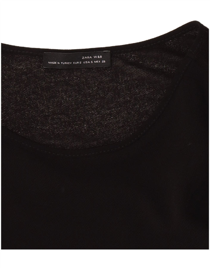 Zara Γυναικείο Jumper Φόρεμα UK 8 Small Black