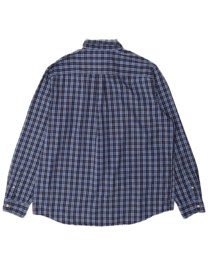 Chaps Ανδρικό πουκάμισο Easy Care XL Blue Check Cotton
