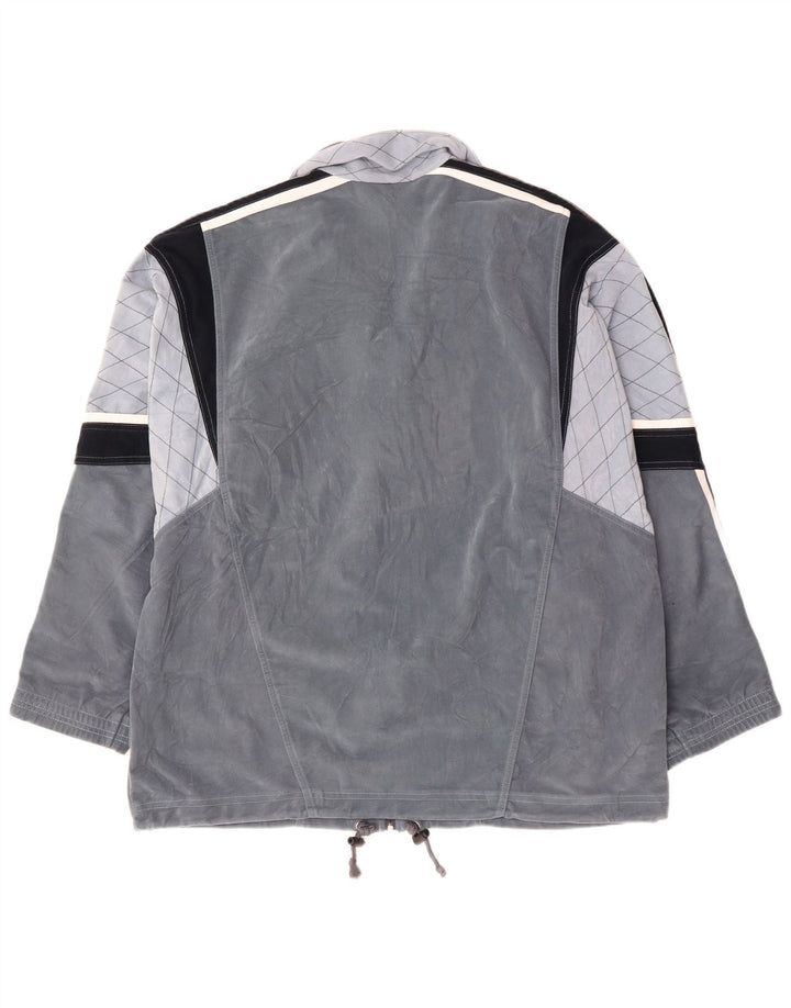 DIADORA Ανδρική φόρμα με γραφικό βελούδο Top Jacket UK 46 XL Grey Colourblock