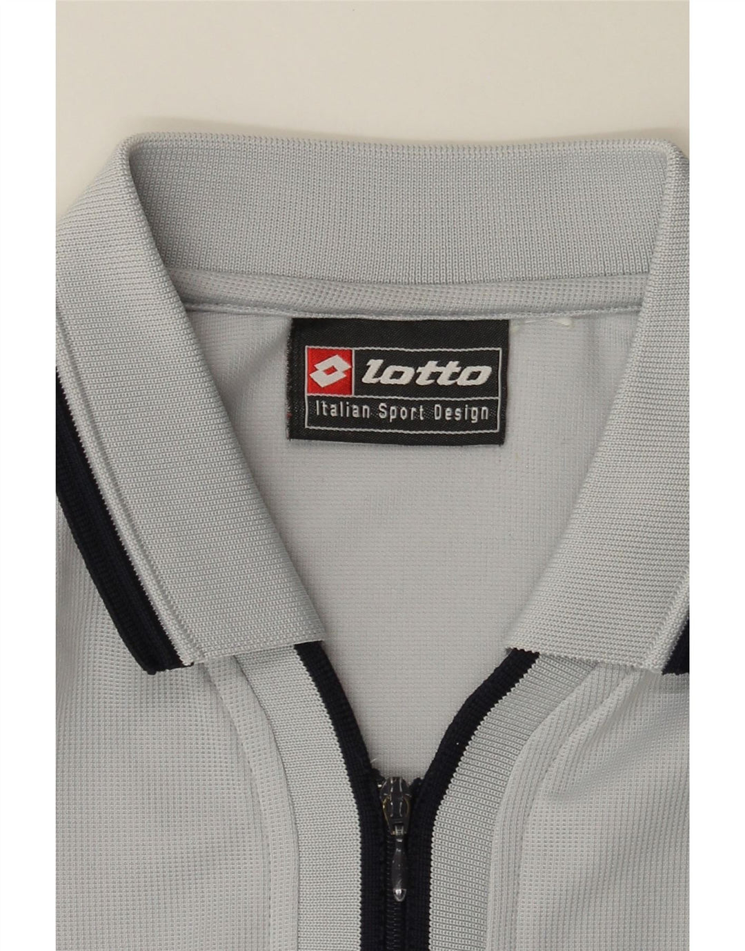 LOTTO Mens Polo Shirt UK 36/38 Small Grey Polyester Vintage Lotto and Second-Hand Lotto from Messina Hembry 
