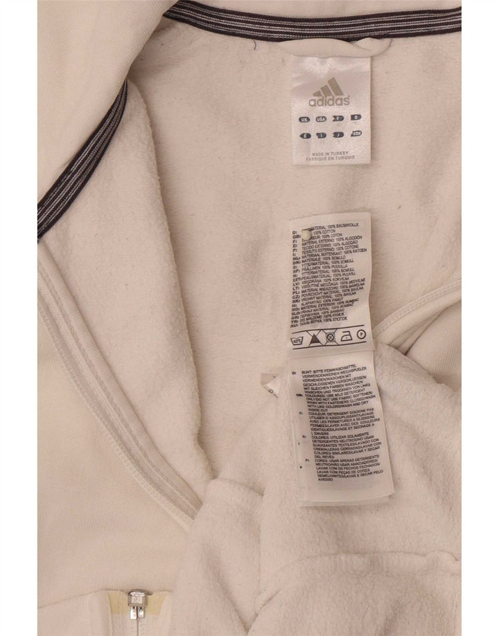 Γυναικεία αθλητική φόρμα Adidas Top Jacket UK 12 μεσαίο λευκό βαμβακερό