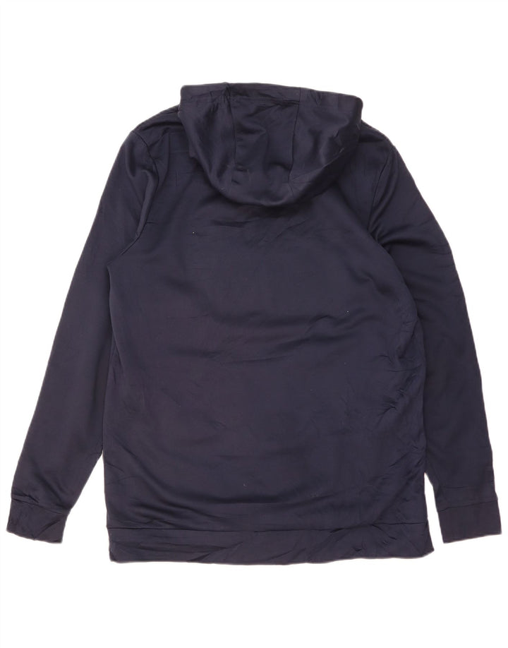 NIKE Ανδρικό Dri Fit Graphic Hoodie Jumper Large Navy Blue Polyester