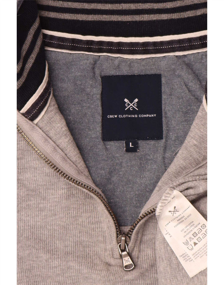Ανδρικό φούτερ με φερμουάρ Crew Clothing, Jumper με μεγάλο γκρι χρώμα