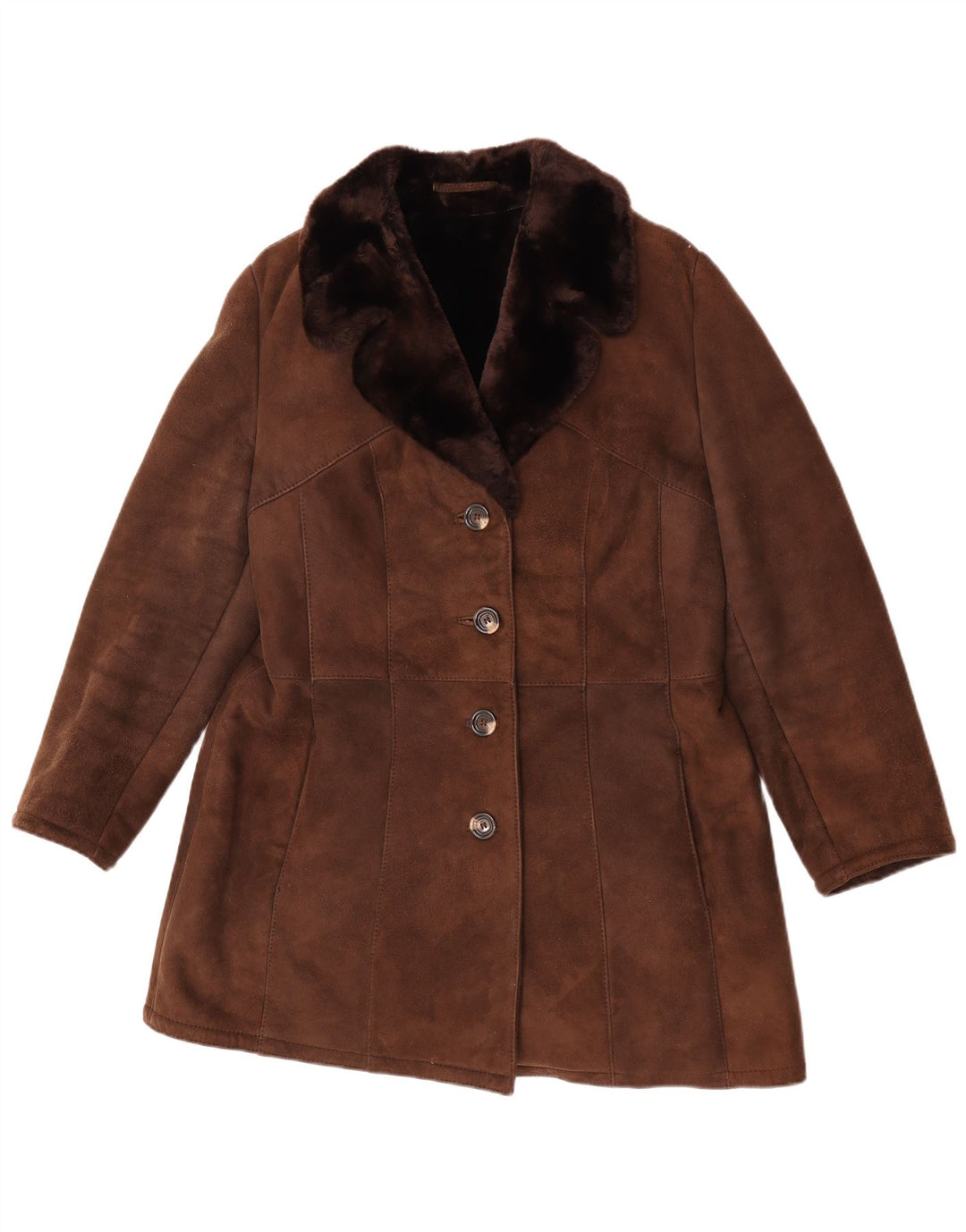 BWS Γυναικείο Παλτό Shearling EU 44 XL Καφέ