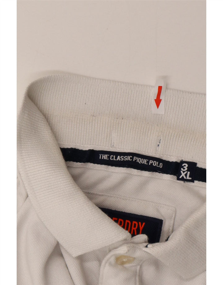Ανδρικό πουκάμισο SUPERDRY Classic Fit Polo 3XL Λευκό βαμβακερό