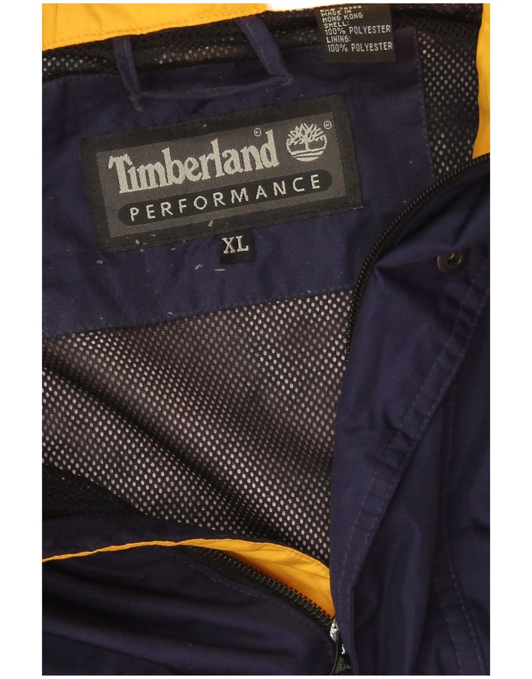 Ανδρικό μπουφάν βροχής με κουκούλα Timberland UK 42 XL Navy Blue Colorblock Πολυεστέρας