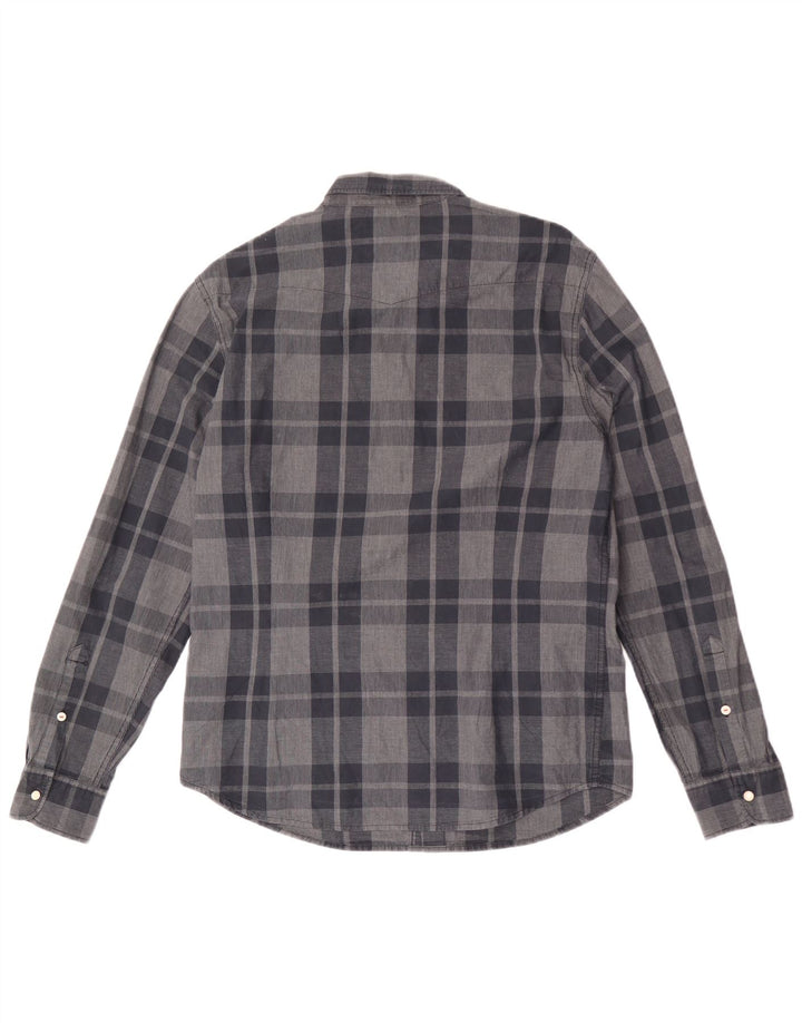 Ανδρικό πουκάμισο Lee Slim Fit Large Grey Check Cotton