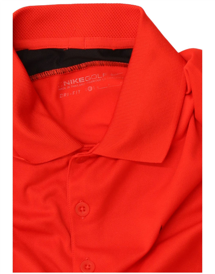 Γυναικείο μπλουζάκι πόλο NIKE Dri Fit UK 10 Small Red Colourblock