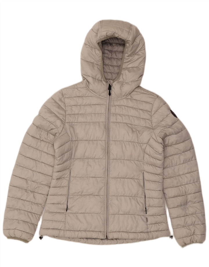 Napapijri Γυναικείο μπουφάν με κουκούλα UK 16 Large Grey