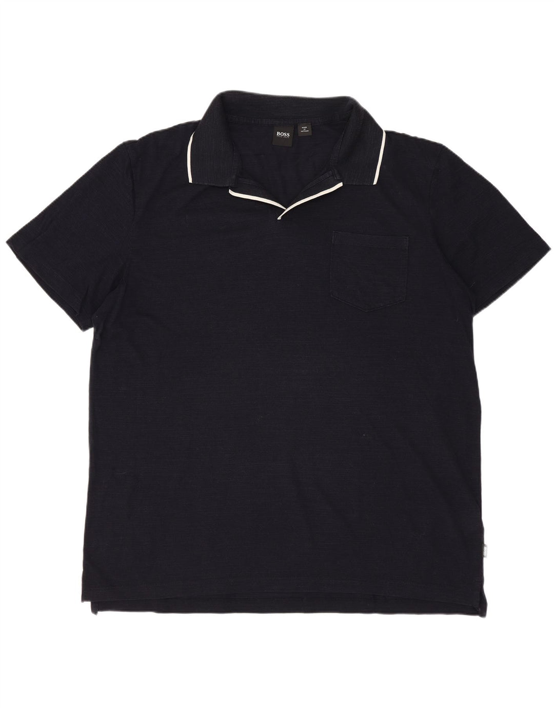 Ανδρικό μπλουζάκι πόλο HUGO BOSS 2XL Navy Blue Cotton