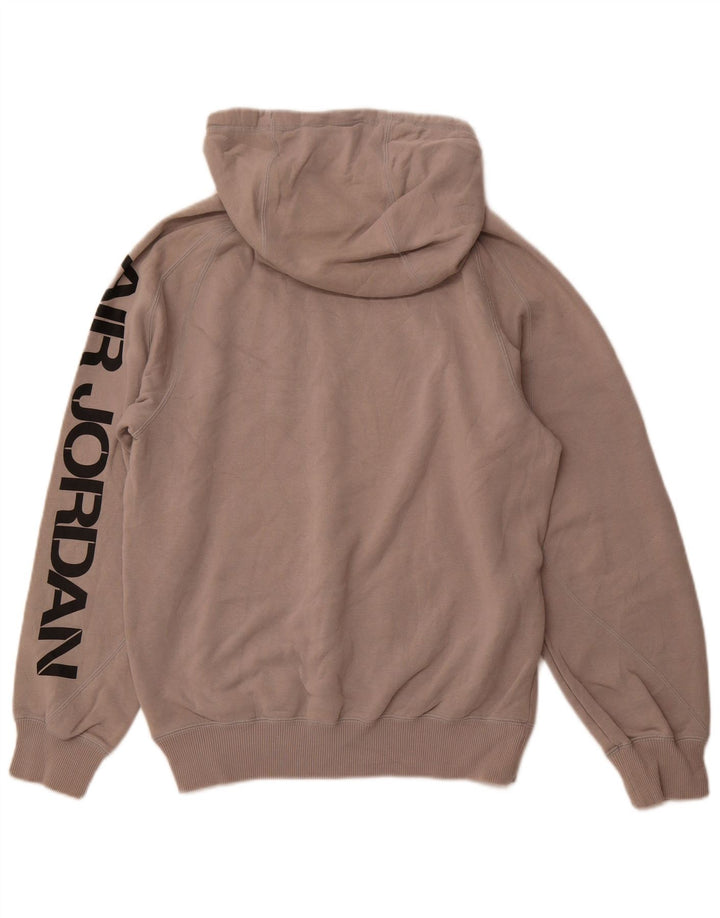 JORDAN Ανδρικό γραφικό μπλουζάκι με κουκούλα, μικρό γκρι βαμβακερό