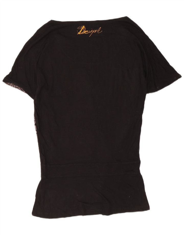 Γυναικεία γραφική μπλούζα Desigual Top UK 10 Small Black Floral