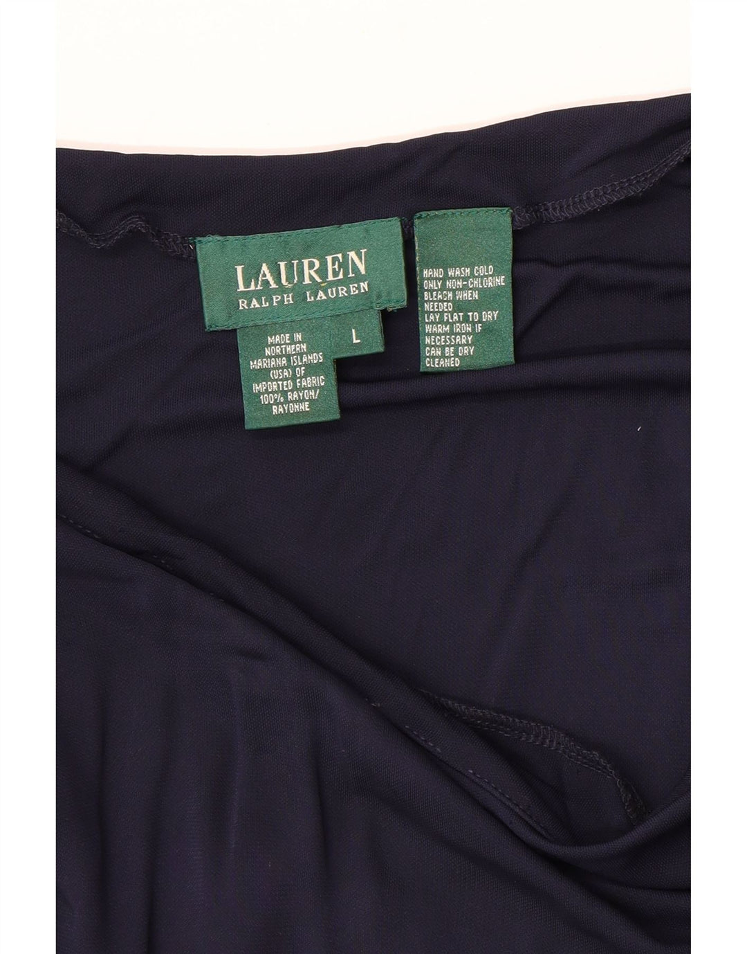 Ralph Lauren Γυναικεία φούστα A-Line μεγάλη W36 Navy Blue Rayon