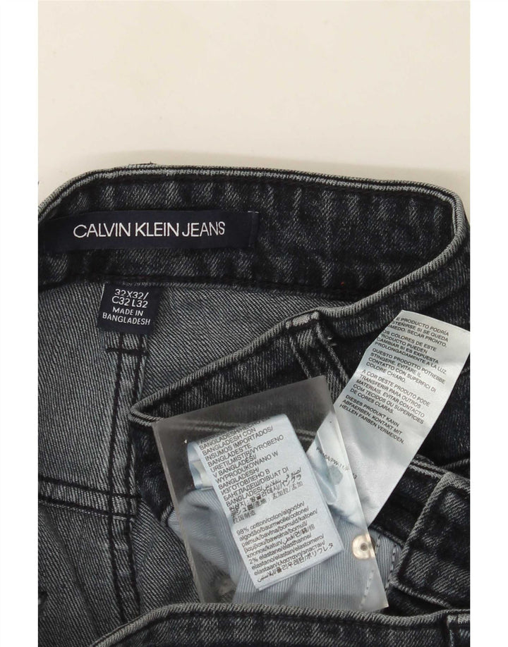 Ανδρικό τζιν ίσιο Calvin Klein W32 L32 Γκρι βαμβακερό