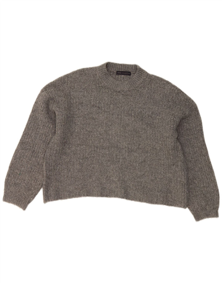 Marks & Spencer Γυναικείο πουλόβερ Crop Crew Neck Jumper UK 14 Large Grey
