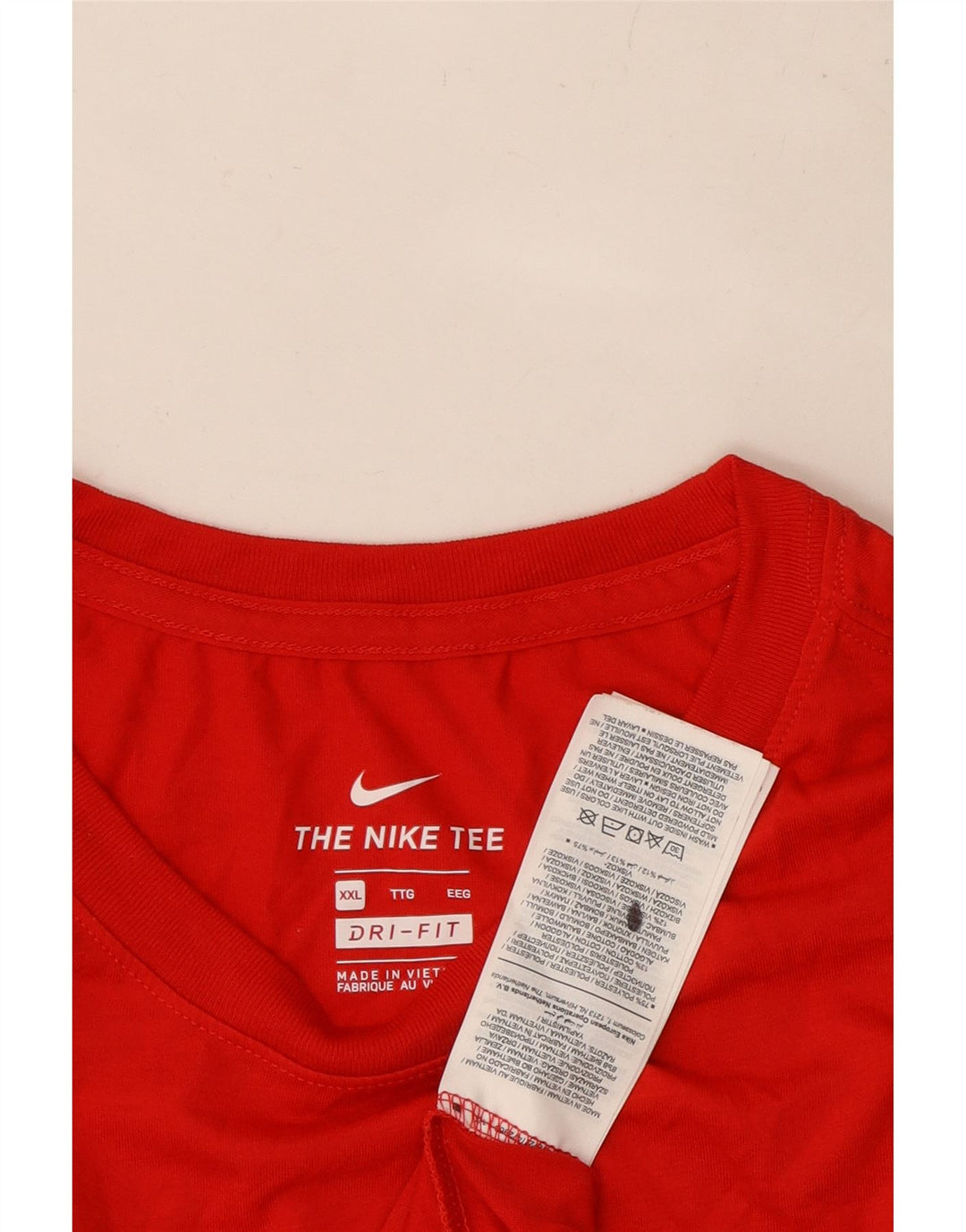 Ανδρικό γραφικό T-shirt NIKE Dri Fit Top 2XL κόκκινο πολυεστέρα