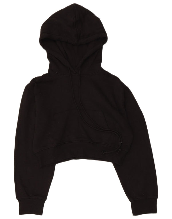 Γυναικεία κουκούλα με κουκούλα Crop ZARA UK 10 Small Black Polyester