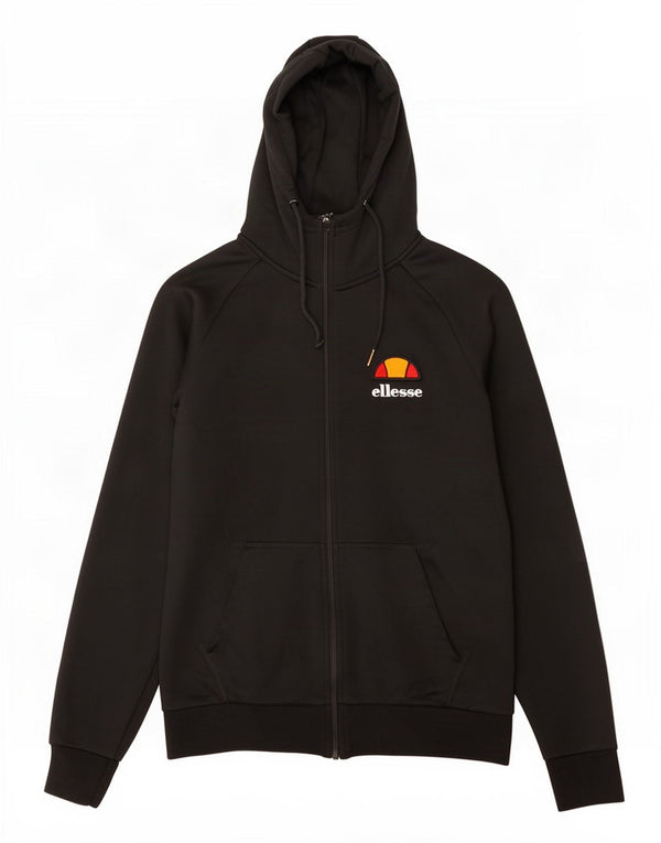 Ellesse Mens Zip Hoodie Sweater Large Black Polyester