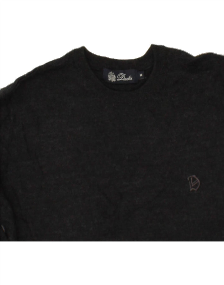 DACK'S Mens Crew Neck Jumper Sweater Medium Grey Acrylic Vintage Dack's and Second-Hand Dack's from Messina Hembry 