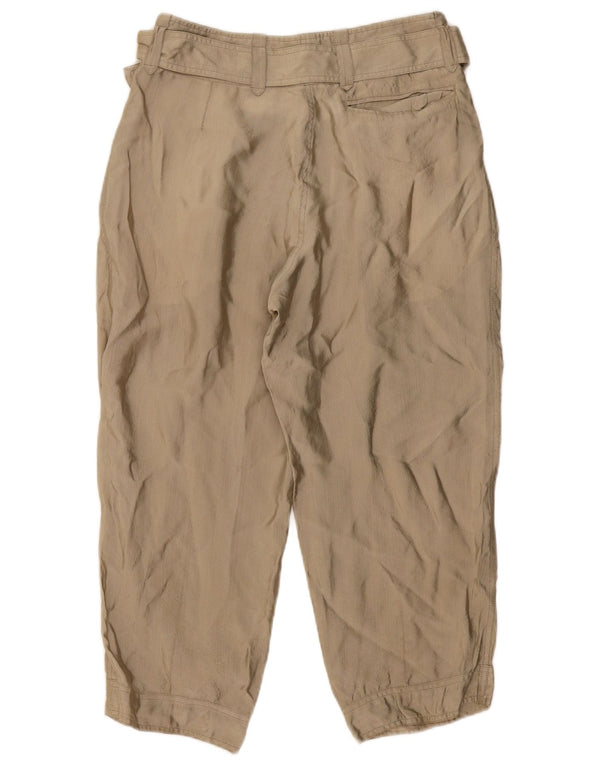 DRIES VAN NOTEN Γυναικείο ψηλόμεσο κομμένο παντελόνι W36 L24 Μπεζ