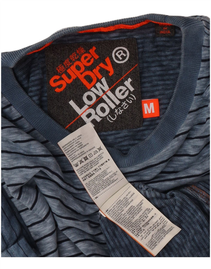 Superdry Ανδρικό T-Shirt Top Βαμβακερό μεσαίο μπλε ριγέ