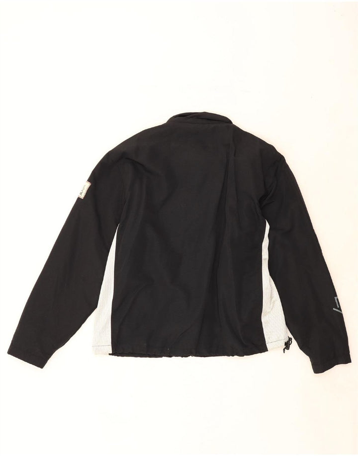 MURPHY & NYE Mens Graphic Tracksuit Top Jacket Small Black Colourblock Vintage Murphy & Nye and Second-Hand Murphy & Nye from Messina Hembry 