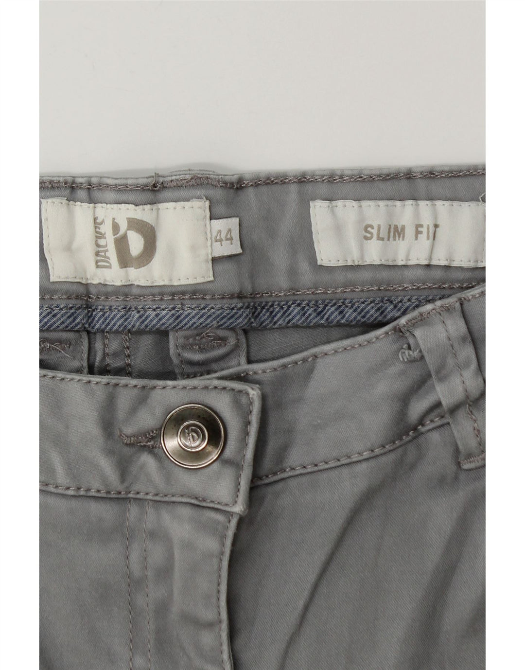Dack's Womens Slim Fit Casual Παντελόνι IT 44 Medium W28 L30 Γκρι βαμβακερό