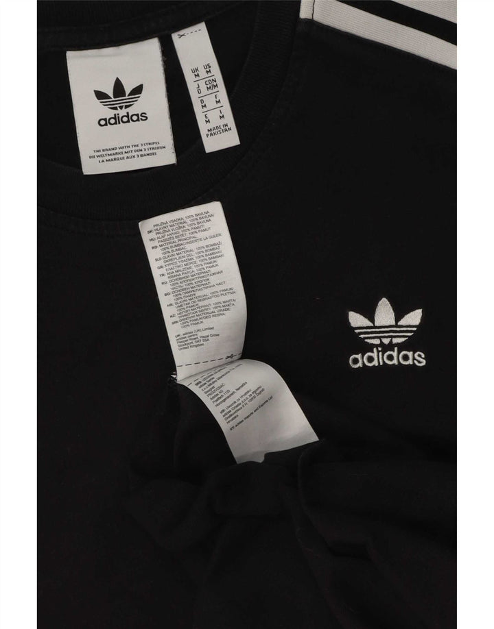 Ανδρικό γραφικό T-Shirt Adidas Top Μεσαίο μαύρο βαμβακερό