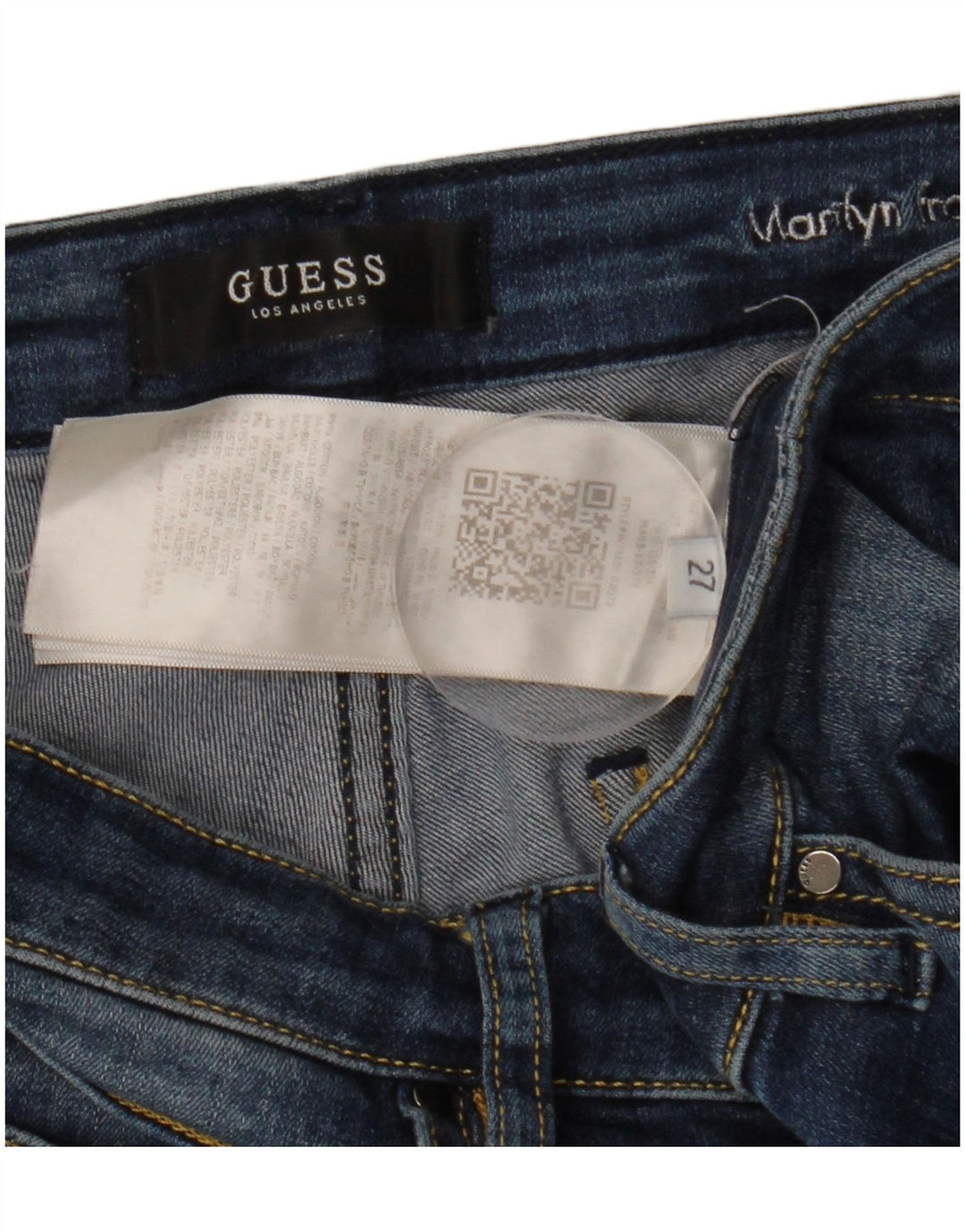 GUESS Γυναικεία Marilyn Skinny Jeans W27 L28 Blue Cotton