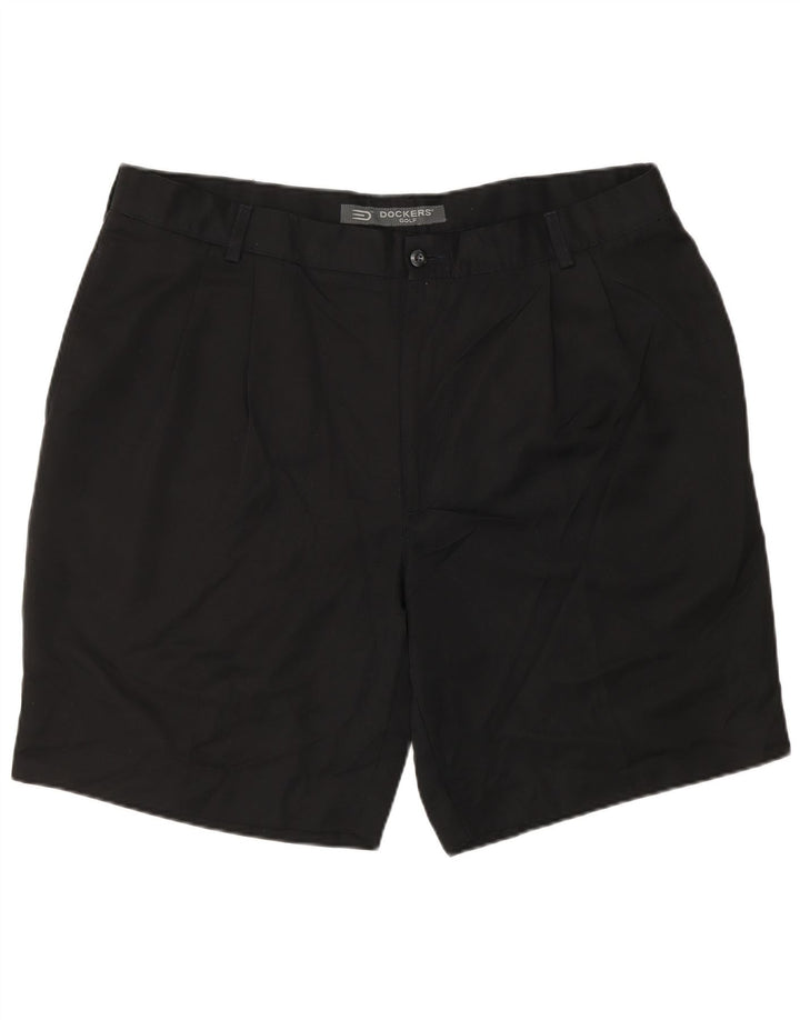 DOCKERS Ανδρικό σορτς chino με μανταλάκια γκολφ W40 XL μαύρο πολυεστέρα