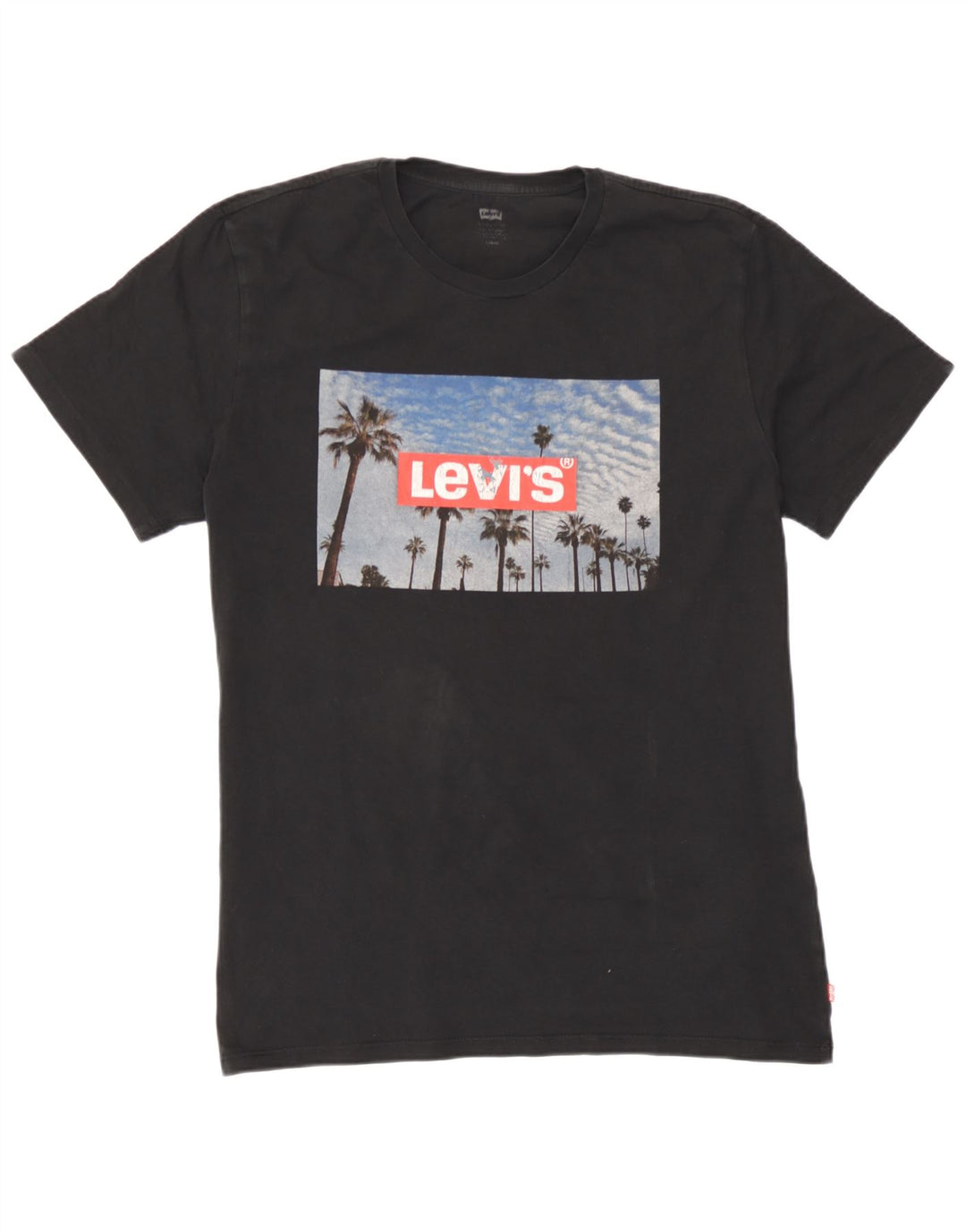 Ανδρικό γραφικό μπλουζάκι Levi's Top μεγάλο μαύρο βαμβακερό