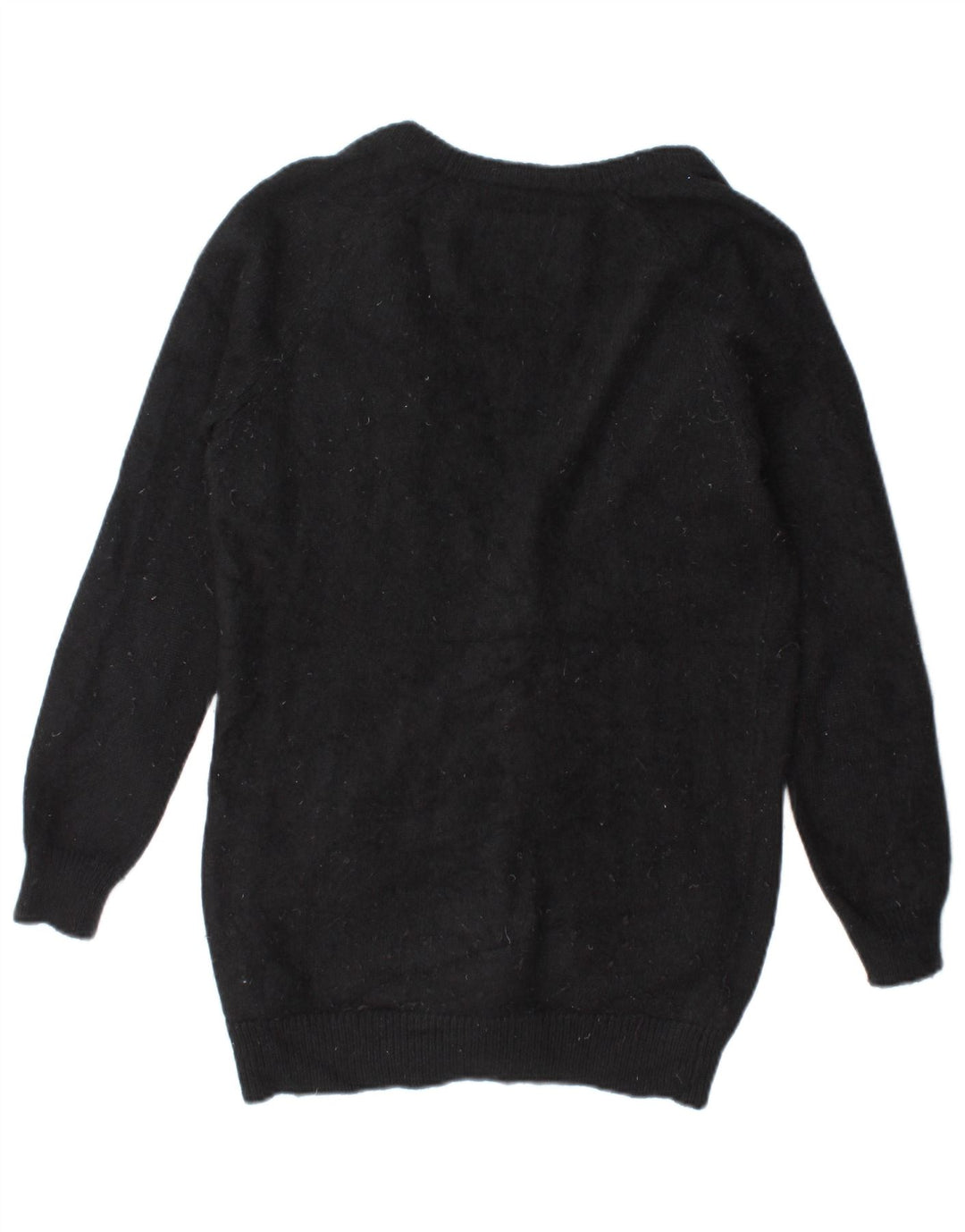 Jack Wills Γυναικείο πουλόβερ με ζακέτα UK 10 Small Black Angora