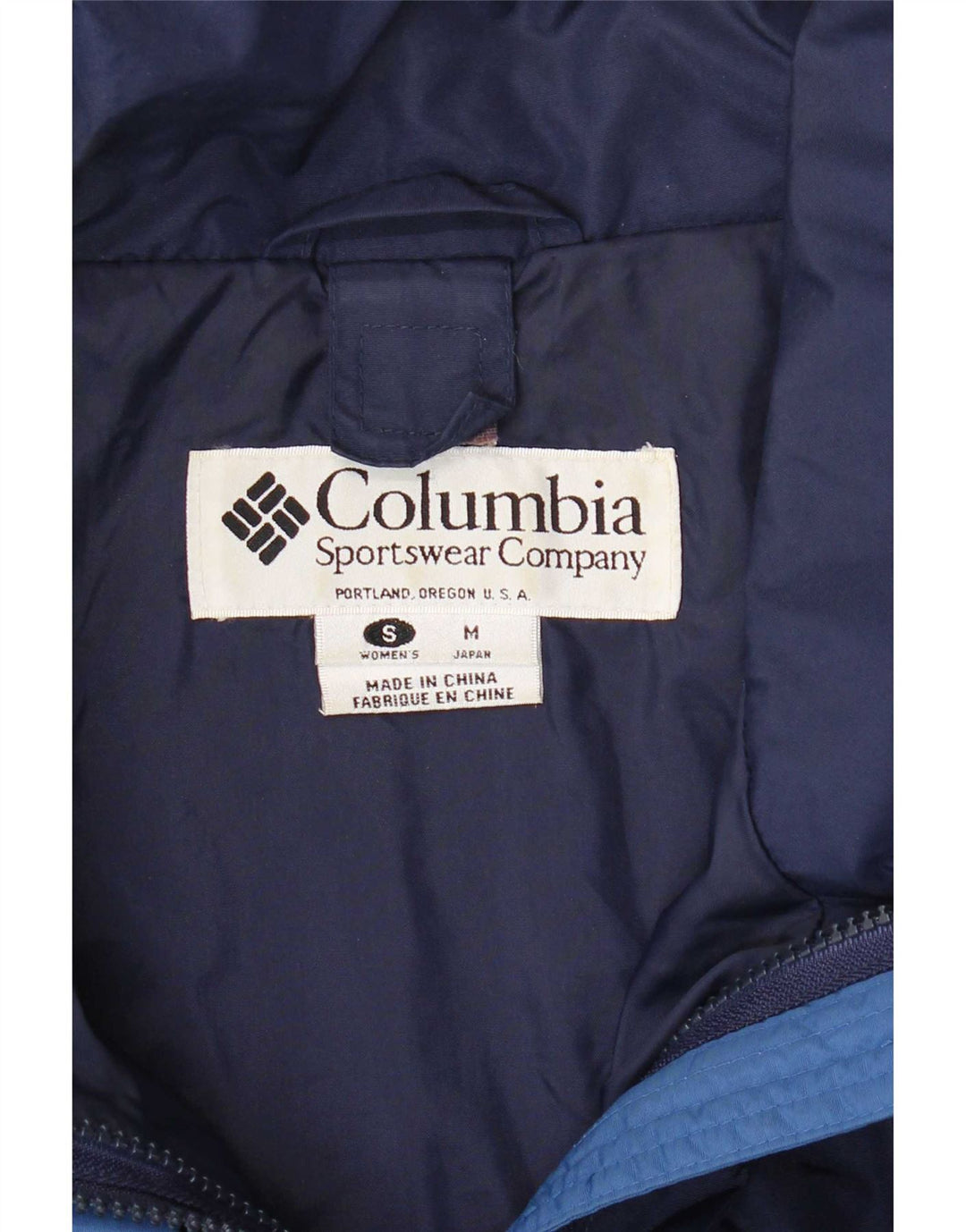 Columbia Γυναικείο Μπουφάν σκι Oversized UK 10 Small Navy Blue Colourblock