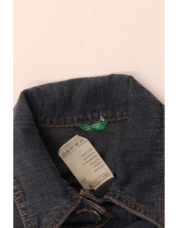 Γυναικείο Τζιν Μπουφάν Benetton Crop UK 14 Medium Blue Cotton
