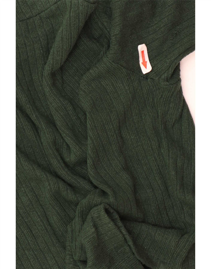 Zara Γυναικεία Μπλούζα Crop Top UK 8 Μικρή Πράσινη Βισκόζη