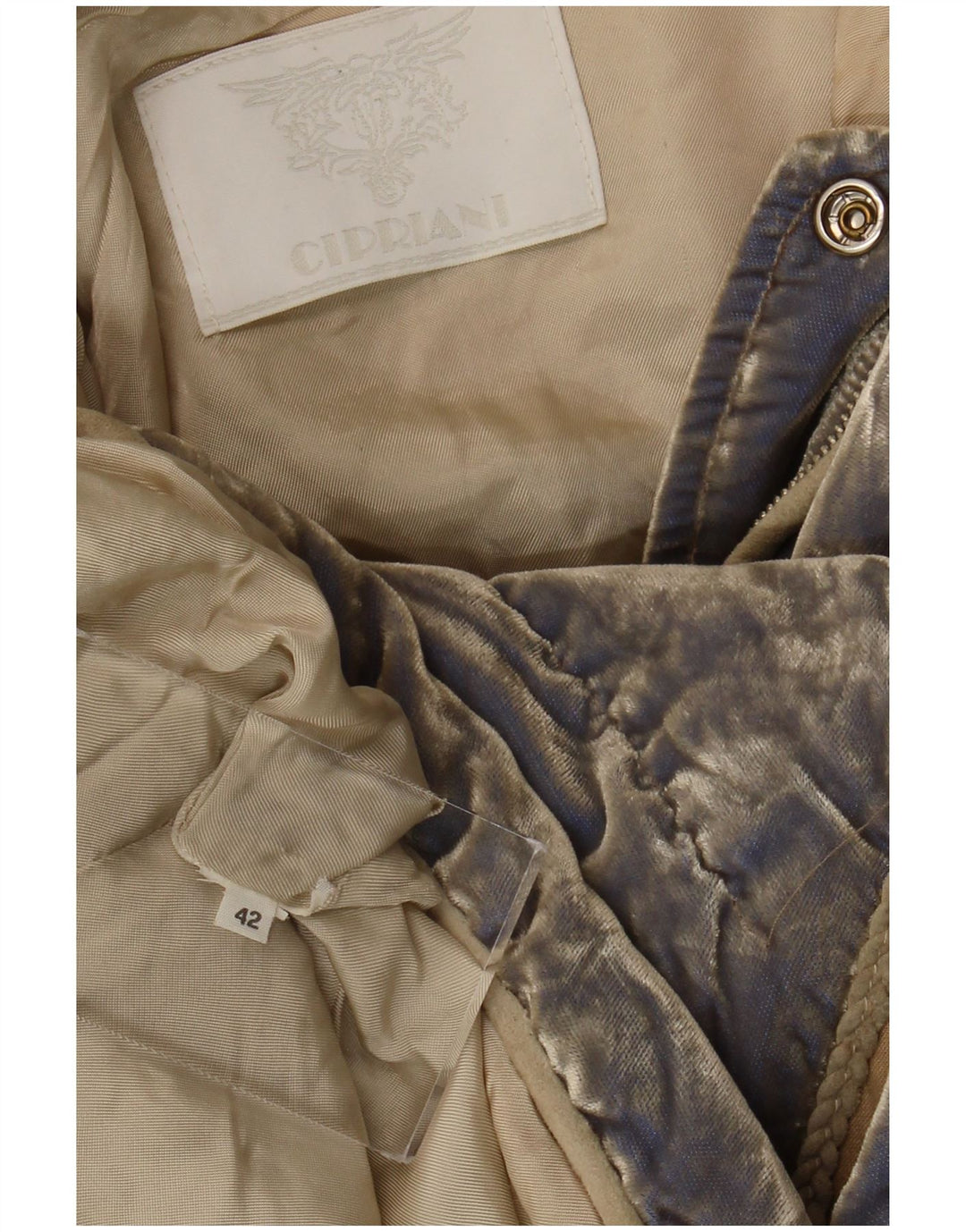Cipriani Γυναικείο βελούδινο μπουφάν IT 42 Medium Blue