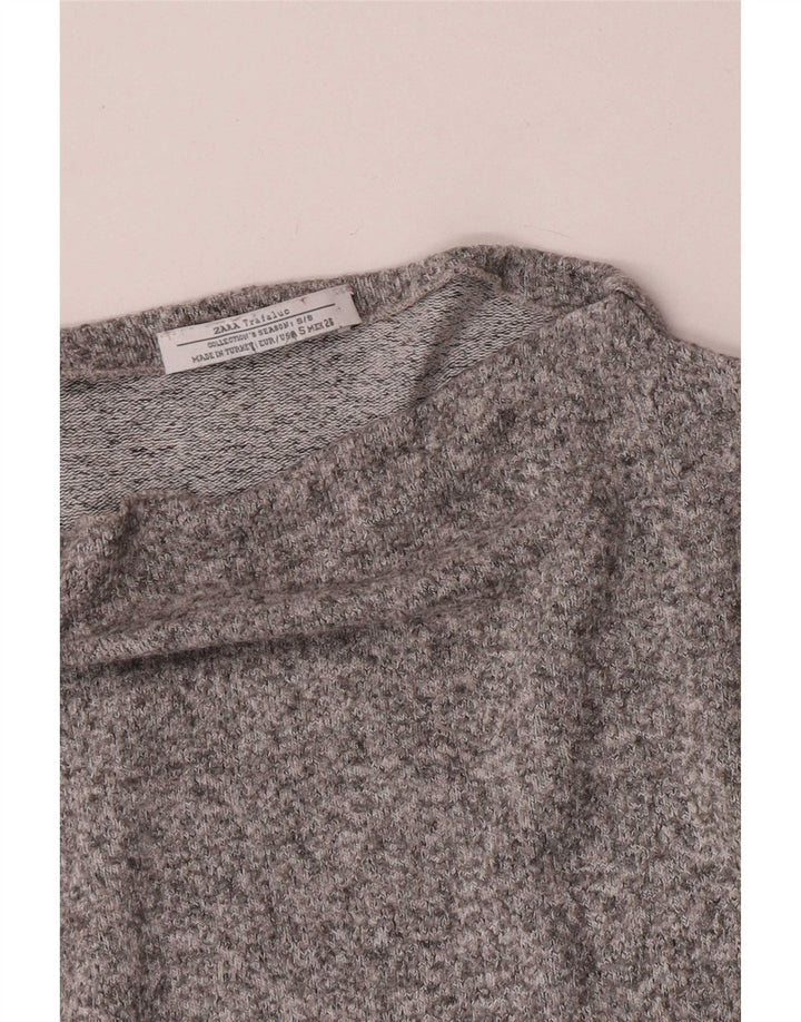 Zara Γυναικείο τοπ μακρυμάνικο UK 10 Small Grey Flecked