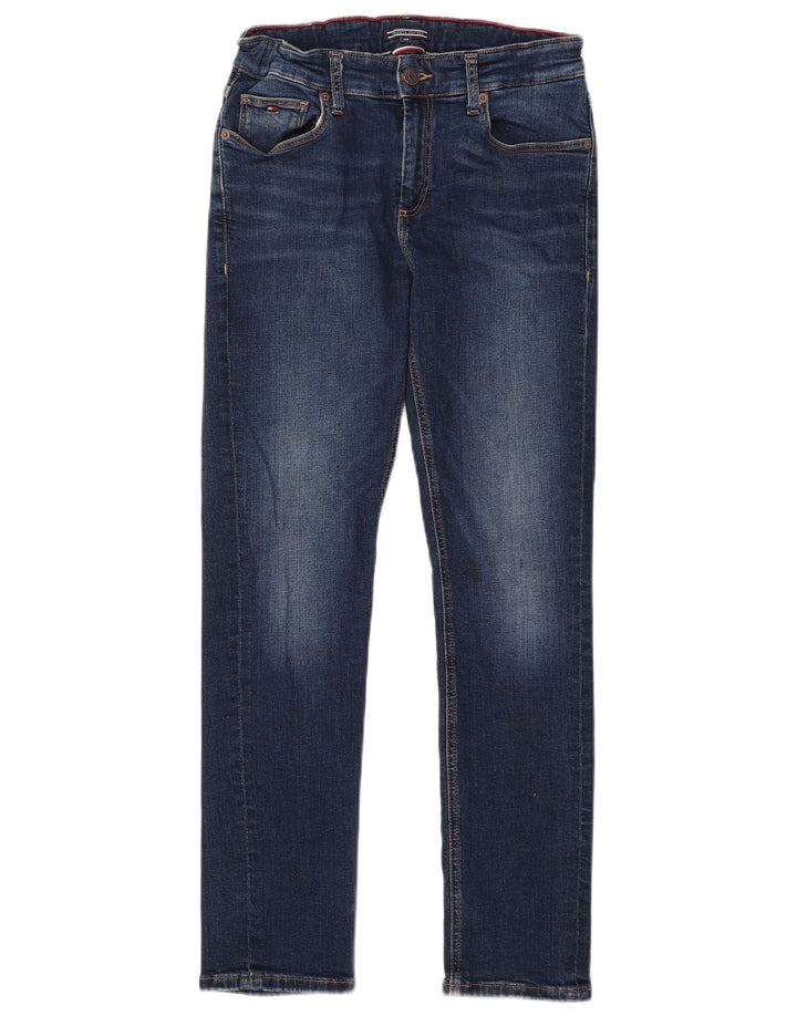 TOMMY HILFIGER Girls Slim Jeans 13-14 ετών W26 L29 Μπλε βαμβακερό