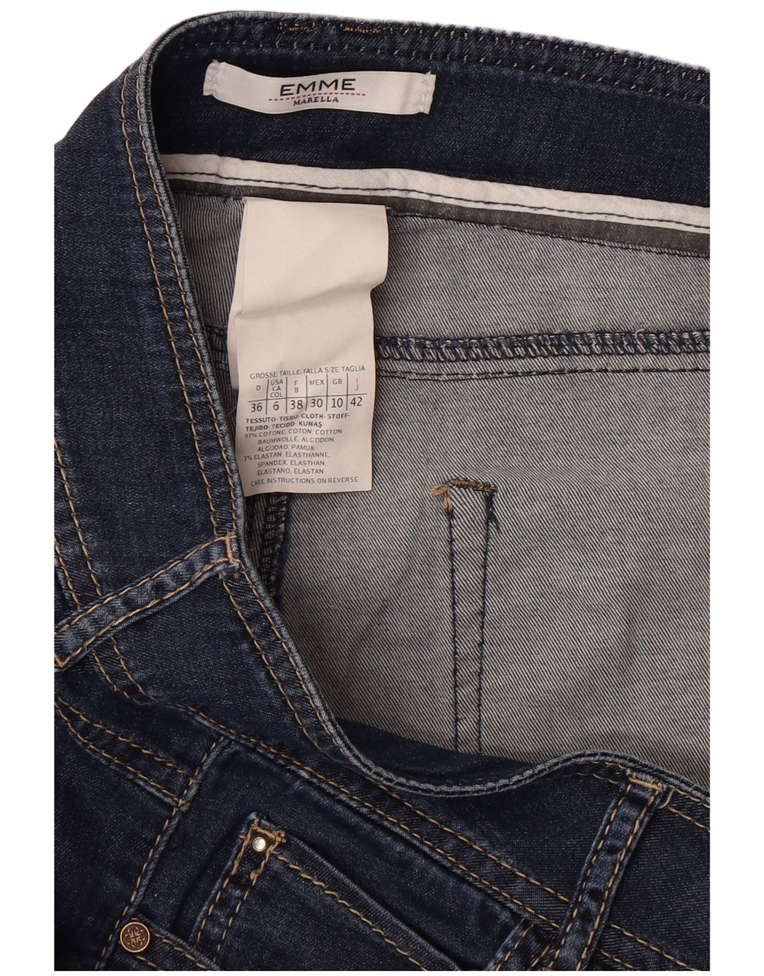 Marella Γυναικείο Slim Jeans UK 10 Small W28 L30 Blue Cotton