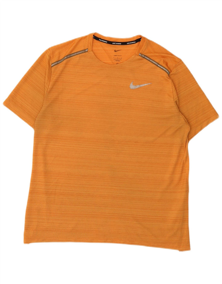 Ανδρικό μπλουζάκι Nike Dri Fit Top μεγάλο πορτοκαλί πολυεστέρας