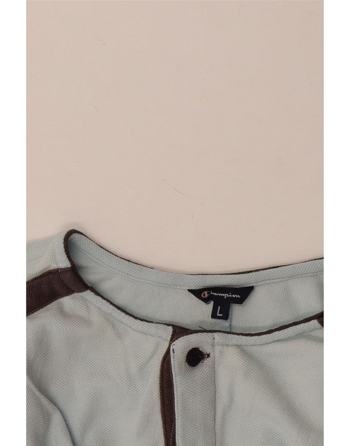 Ανδρικό T-Shirt Champion Top Large Blue Colourblock