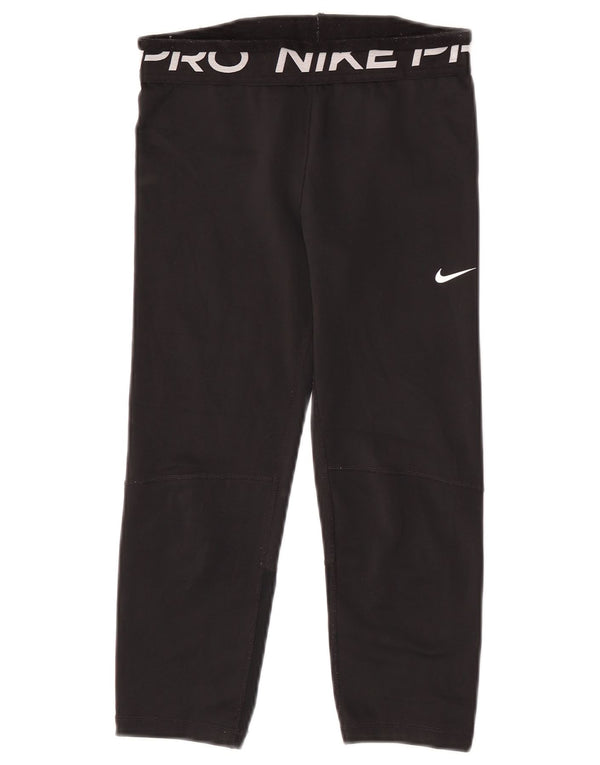 Nike Girls Dri Fit Graphic Capri κολάν 12-13 ετών Μεγάλο μαύρο πολυεστέρα