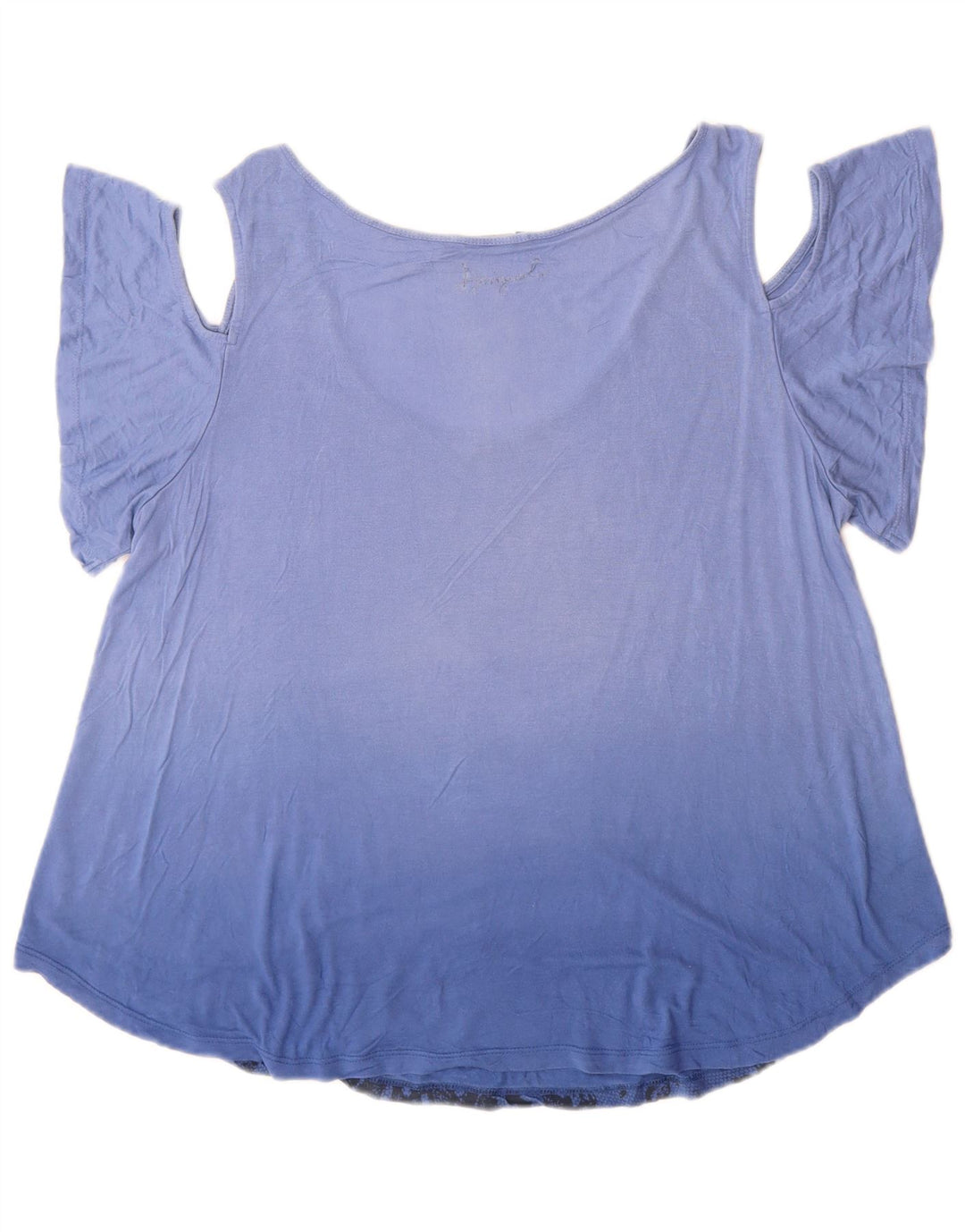 Γυναικείο Desigual Graphic Off Shoulder Top UK 16 Large Blue Floral