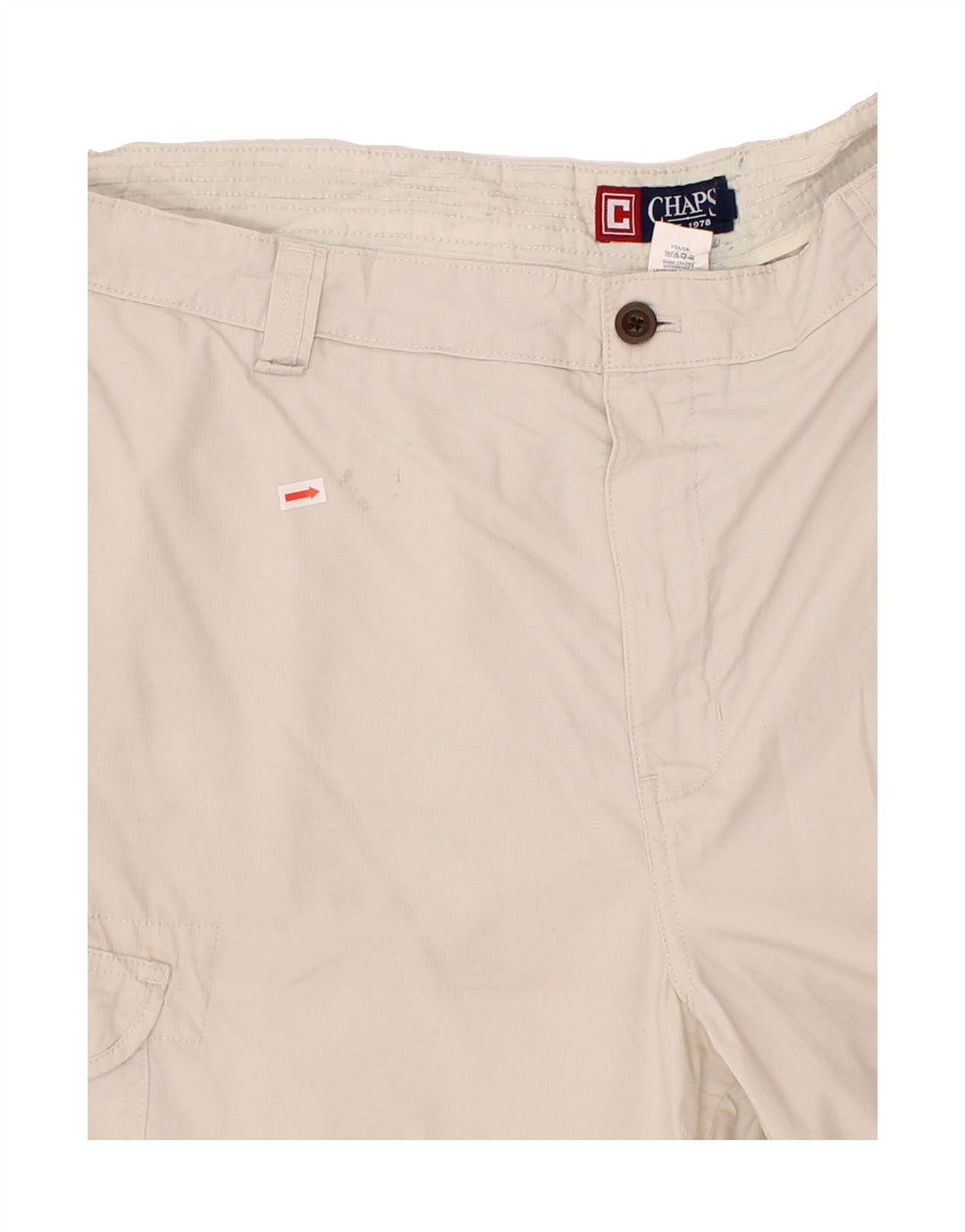 CHAPS Mens Cargo Shorts W42 2XL Off White Cotton Vintage Chaps and Second-Hand Chaps from Messina Hembry 