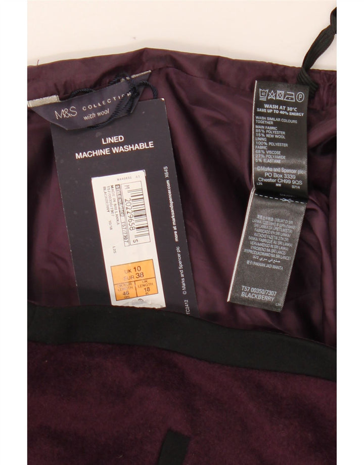 MARKS & SPENCER Γυναικεία μίνι φούστα UK 10 Small W28 Purple Polyester