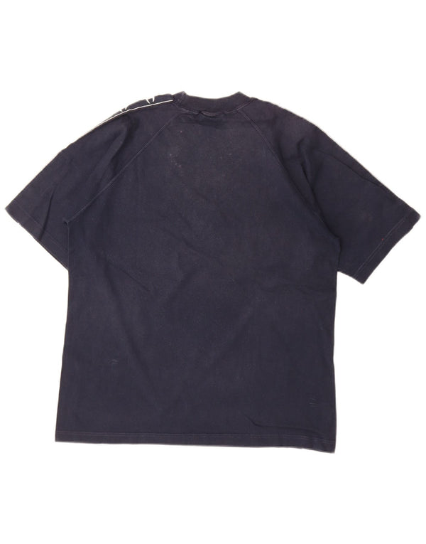 Ανδρικό γραφικό μπλουζάκι Champion Top Medium Navy Blue Colourblock Βαμβακερό