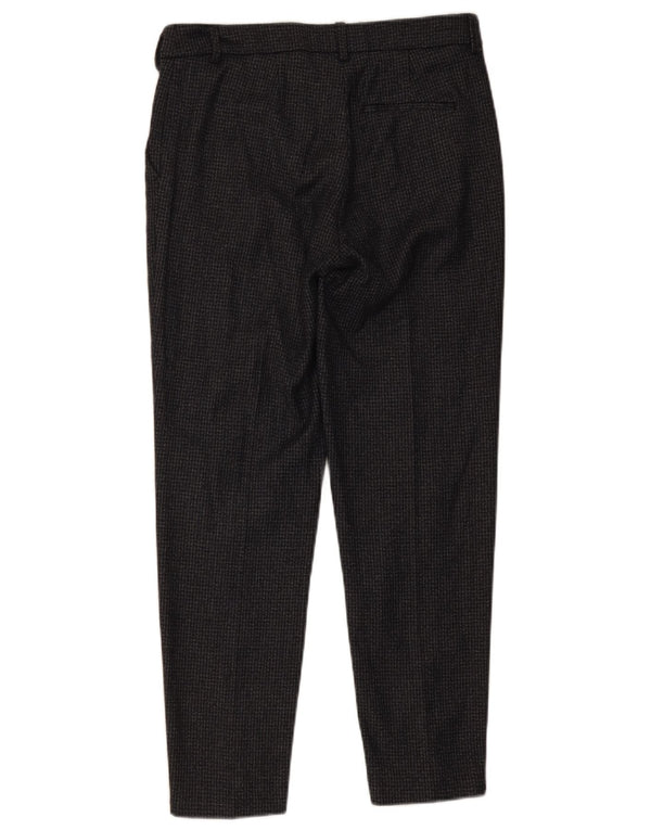 Brax Womens Soft Fit Suit Trousers UK 10 Small W30 L29 Grey Houndstooth