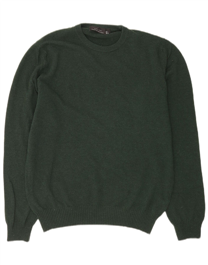 Ανδρικό πουλόβερ Zara Crew Neck Jumper Μεγάλο Πράσινο Μάλλινο