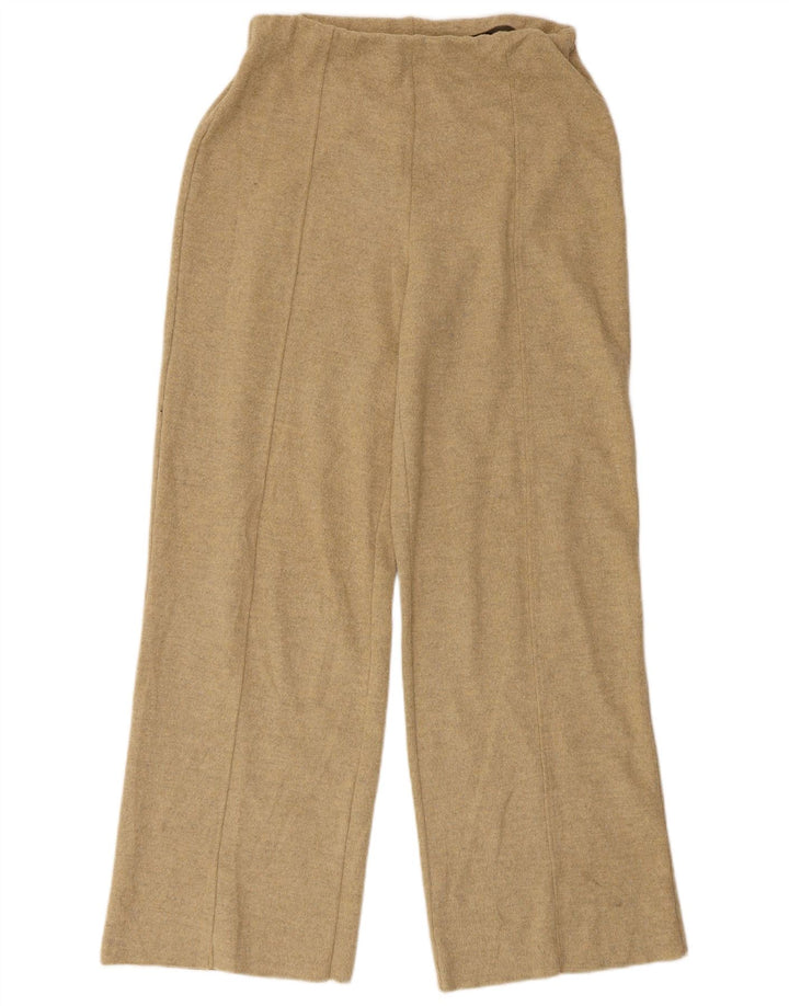 Zara Γυναικεία φόρμα ψηλόμεση Παντελόνι UK 12 Medium Beige Polyester