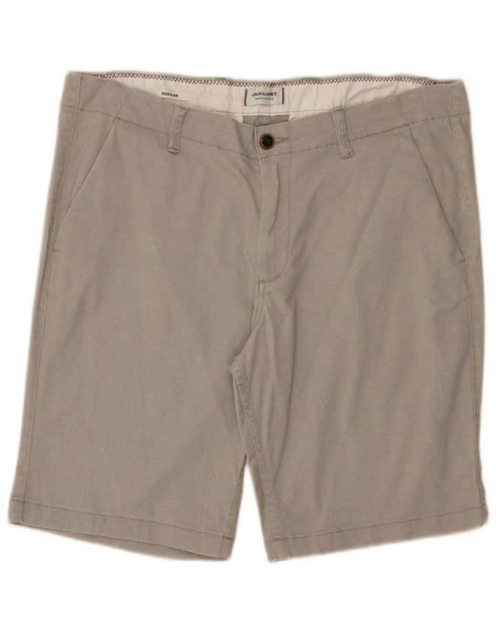 Jack & Jones Ανδρικό κανονικό σορτς Chino XL W38 Γκρι βαμβακερό